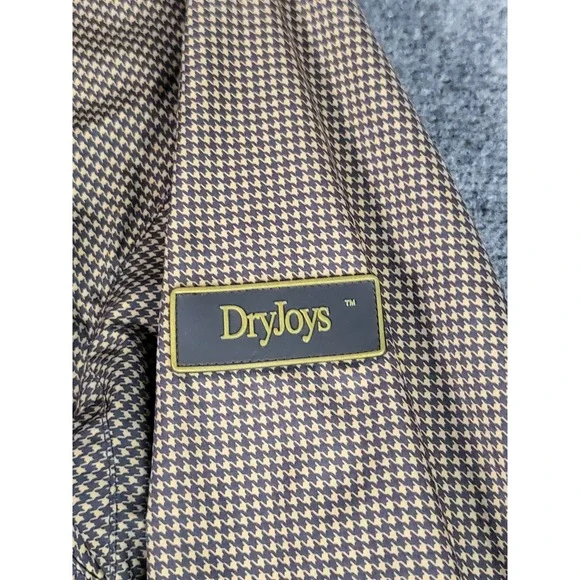 DryJoys‎ FootJoy Pullover Golf Windbreaker Houndstooth Lightweight Men Sz M - Picture 2 of 12